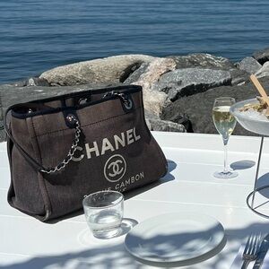 Chanel deauville small tote bag